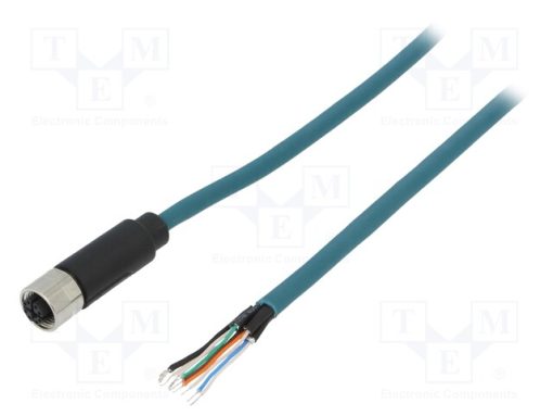 PXPTPU12FBF08XCL020PU_Φύσα; M12; PIN: 8; θηλυκά; κωδικός Χ-ProfiNET; IP67; 48V; 500mA; 2m