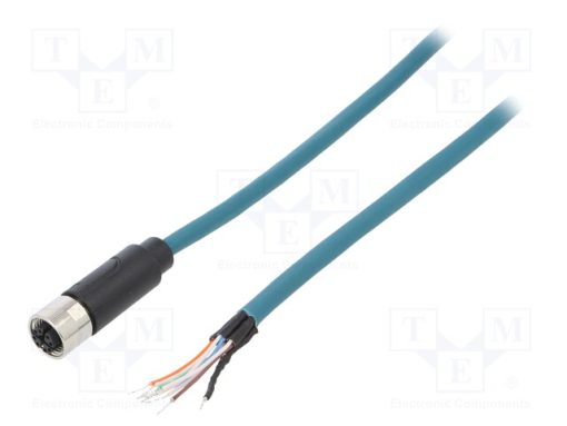 PXPTPU12FBF08XCL030PU_Φύσα; M12; PIN: 8; θηλυκά; κωδικός Χ-ProfiNET; IP67; 48V; 500mA; 3m