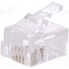 MP0018_Φύσα; RJ11; PIN: 4; χωρίς θωράκιση; Επίχρυση; Διάγραμμα: 6p4c; ευθύς