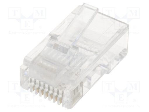 MTP-88-G-S_Φύσα; RJ45; PIN: 8; Επαφές: φωσφορούχος χαλκός; Επίχρυση; UL94V-0