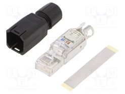 1658008_Φύσα; RJ45; PIN: 8; Κατ: 5; Επίχρυση; Διάγραμμα: 8p8c; 26AWG÷23AWG