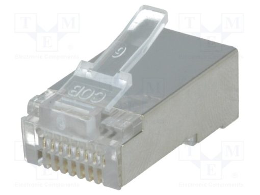 P 129 S_Φύσα; RJ45; PIN: 8; θωρακισμένα; Επίχρυση; Διάγραμμα: 8p8c; 26AWG