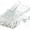 P 129_Φύσα; RJ45; PIN: 8; χωρίς θωράκιση; Επίχρυση; Διάγραμμα: 8p8c; 26AWG