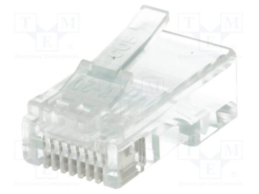 P 129_Φύσα; RJ45; PIN: 8; χωρίς θωράκιση; Επίχρυση; Διάγραμμα: 8p8c; 26AWG