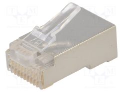 P 303 S_Φύσα; RJ50; PIN: 10; θωρακισμένα; Επίχρυση; Διάγραμμα: 10p10c; IDC