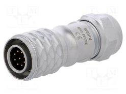 SF1210/P9II_Φύσα; SF12; αρσενικά; PIN: 9; IP67; 5÷8mm; 3A; κόλληση; για αγωγό