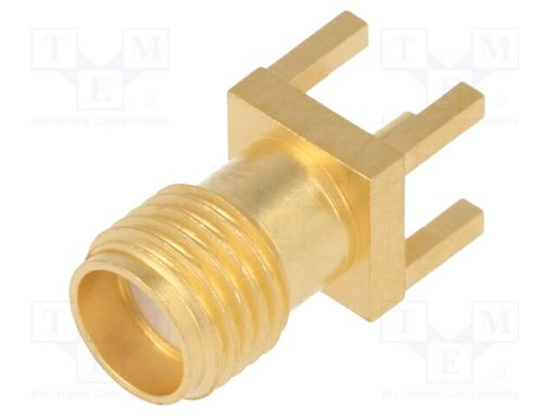 901-144_Φύσα; SMA; θηλυκά; ευθύς; 50Ω; THT; για αγωγό; PTFE; Επίχρυση