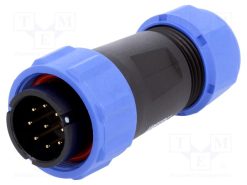 SP2110/P9II-1N_Φύσα; SP21; αρσενικά; PIN: 9; IP68; 7÷12mm; 5A; κόλληση; για αγωγό