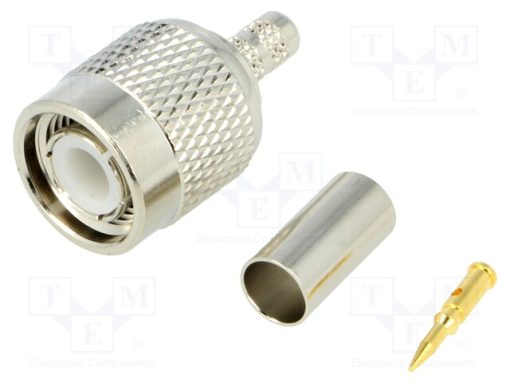 T1121A1-ND3G-1A-50_Φύσα; TNC; αρσενικά; ευθύς; 50Ω; σύσφιξη; για αγωγό; POM; Επίχρυση