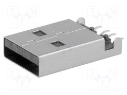 480372200_Φύσα; USB A; αρσενικά; για PCB; SMT; PIN: 4; οριζόντια; USB 2.0