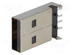 2410 07_Φύσα; USB A; για PCB; SMT; PIN: 4; οριζόντια; USB 2.0