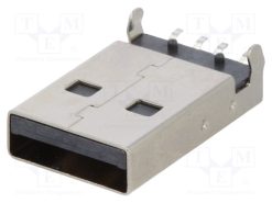 931_Φύσα; USB A; για PCB; SMT; PIN: 4; οριζόντια; USB 2.0; Επίχρυση; 1A