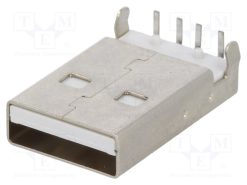 932_Φύσα; USB A; για PCB; THT; PIN: 4; γωνιακός 90°; USB 2.0; Επίχρυση