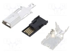 UX40-MB-5P_Φύσα; USB B mini; UX; για αγωγό; κόλληση; PIN: 5; ευθύς; USB 2.0