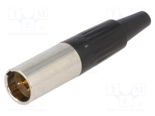 AG4M_Φύσα; XLR mini; αρσενικά; PIN: 4; για αγωγό; κόλληση; 5A; 0