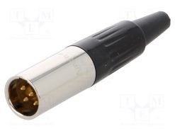 AG5M_Φύσα; XLR mini; αρσενικά; PIN: 5; για αγωγό; κόλληση; 4A; 0