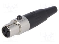 _Φύσα; XLR mini; θηλυκά; PIN: 3; για αγωγό; κόλληση; ευθύς