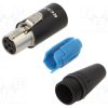 RT5FC-B_Φύσα; XLR mini; θηλυκά; PIN: 5; ευθύς; για αγωγό; κόλληση; Επίχρυση