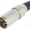 701-0300_Φύσα; XLR; αρσενικά; PIN: 3; ευθύς; για αγωγό; κόλληση; Επάργυρη; 50V