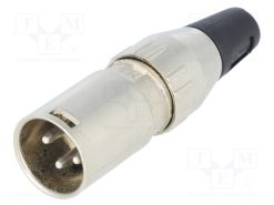 701-0300_Φύσα; XLR; αρσενικά; PIN: 3; ευθύς; για αγωγό; κόλληση; Επάργυρη; 50V