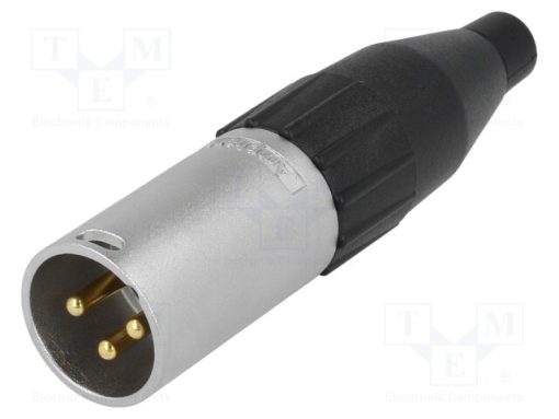 AC3MM-AU_Φύσα; XLR; αρσενικά; PIN: 3; ευθύς; για αγωγό; κόλληση; Επίχρυση