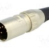 705-0500_Φύσα; XLR; αρσενικά; PIN: 5; ευθύς; για αγωγό; κόλληση; Επίχρυση; 50V