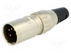 705-0500_Φύσα; XLR; αρσενικά; PIN: 5; ευθύς; για αγωγό; κόλληση; Επίχρυση; 50V