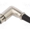 FC60953N_Φύσα; XLR; θηλυκά; PIN: 3; γωνιακός 90°; για αγωγό; κόλληση; μέταλλο