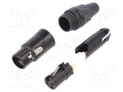 NC3FXX-B-D_Φύσα; XLR; θηλυκά; PIN: 3; ευθύς; για αγωγό; κόλληση; 16A; 14AWG; XX