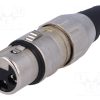 700-0300_Φύσα; XLR; θηλυκά; PIN: 3; ευθύς; για αγωγό; κόλληση; Επάργυρη; 50V