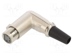 FC60954N_Φύσα; XLR; θηλυκά; PIN: 4; γωνιακός 90°; για αγωγό; κόλληση; μέταλλο