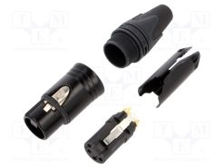 NC4FXX-B_Φύσα; XLR; θηλυκά; PIN: 4; ευθύς; για αγωγό; κόλληση; 10A; 16AWG; XX