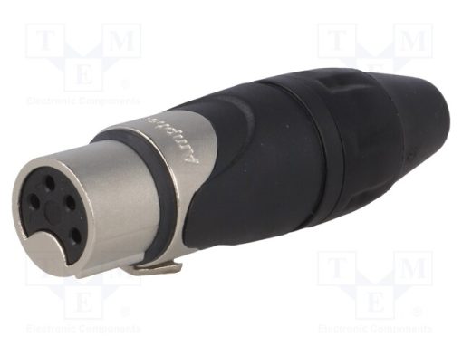 AX4F_Φύσα; XLR; θηλυκά; PIN: 4; ευθύς; για αγωγό; κόλληση; 133V; 10A; IP40