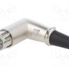 FC60955N_Φύσα; XLR; θηλυκά; PIN: 5; γωνιακός 90°; για αγωγό; κόλληση; μέταλλο