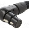 FC619315_Φύσα; XLR; θηλυκά; PIN: 5; γωνιακός 90°; για αγωγό; κόλληση; μαύρο