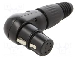 FC619315_Φύσα; XLR; θηλυκά; PIN: 5; γωνιακός 90°; για αγωγό; κόλληση; μαύρο