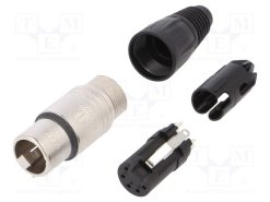 NC5FX_Φύσα; XLR; θηλυκά; PIN: 5; ευθύς; για αγωγό; κόλληση; 3