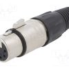 FC6165_Φύσα; XLR; θηλυκά; PIN: 5; ευθύς; για αγωγό; κόλληση; Επάργυρη