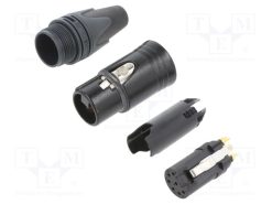 NC7FXX-B_Φύσα; XLR; θηλυκά; PIN: 7; ευθύς; για αγωγό; κόλληση; 5A; 18AWG; XX