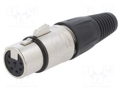 FC6182_Φύσα; XLR; θηλυκά; PIN: 7; ευθύς; για αγωγό; κόλληση; Επάργυρη