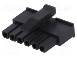 1445022-6_Φύσα; αγωγού-αγωγού; θηλυκά; Micro MATE-N-LOK; 3mm; PIN: 6; 250V